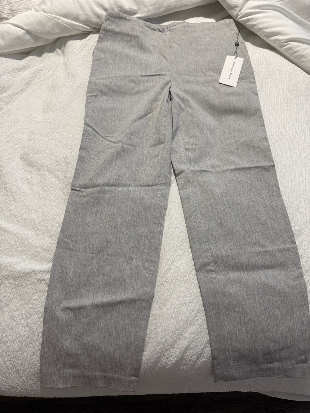 Carolina Belle Light Gray Ankle Crop Pants